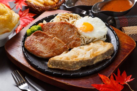 戰斧豬排+格林蘭鱈魚